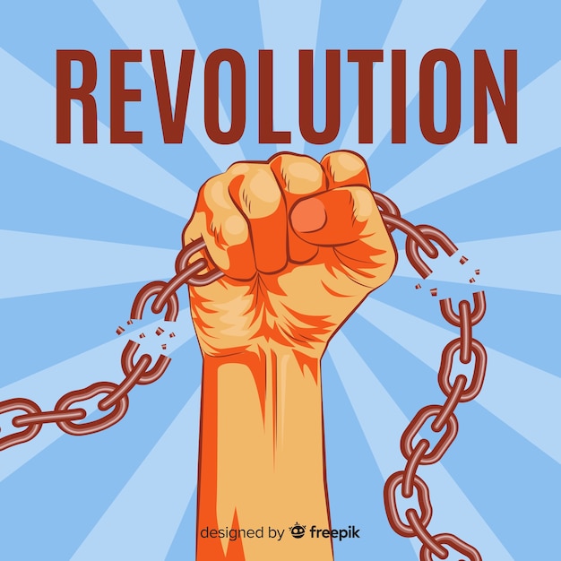 Classic revolution concept with vintage style Free Vector