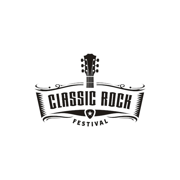 Download Free Classic Rock Guitar Emblem Logo Design Inspiration Premium Vector Use our free logo maker to create a logo and build your brand. Put your logo on business cards, promotional products, or your website for brand visibility.