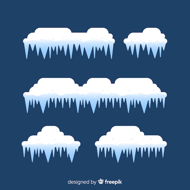 Download Classic snow cap collection | Free Vector