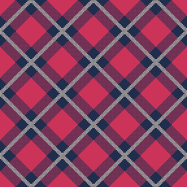 Classic tartan and buffalo check plaid seamless patterns. Premium Vector