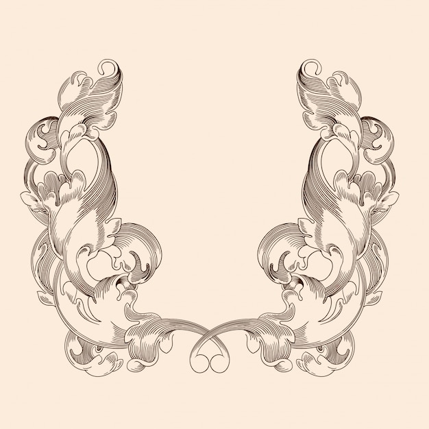 Premium Vector | Classic vintage ornament.