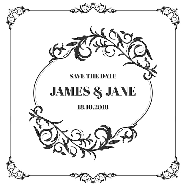 Download Free Vector | Classic wedding frame
