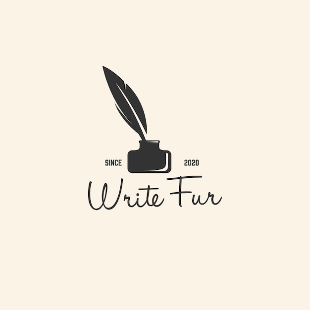 Premium Vector | Classic Write Logo Design Template