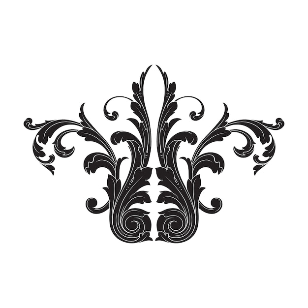 Premium Vector | Classical baroque ornament. decorative design element ...