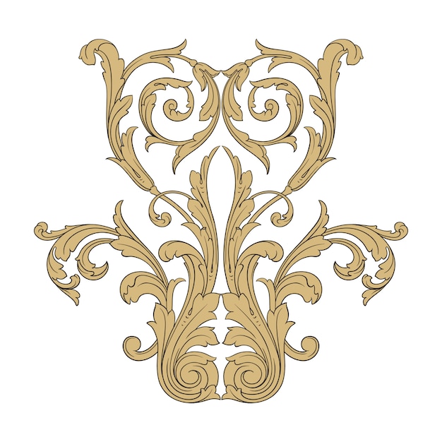 Premium Vector | Classical baroque ornament. decorative design element ...