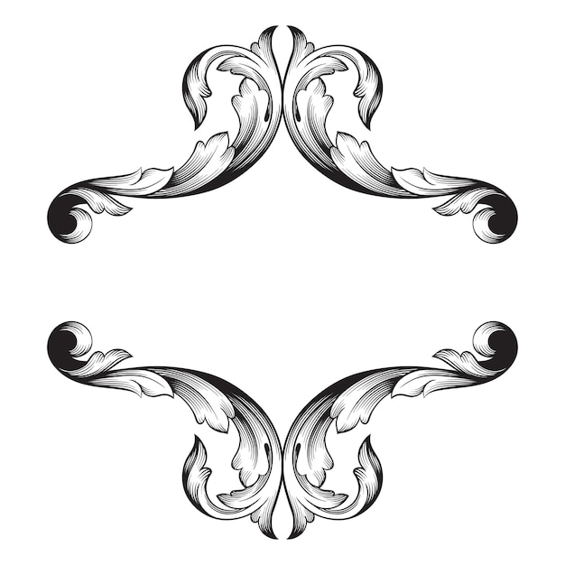 Premium Vector | Classical baroque ornament. decorative design element ...