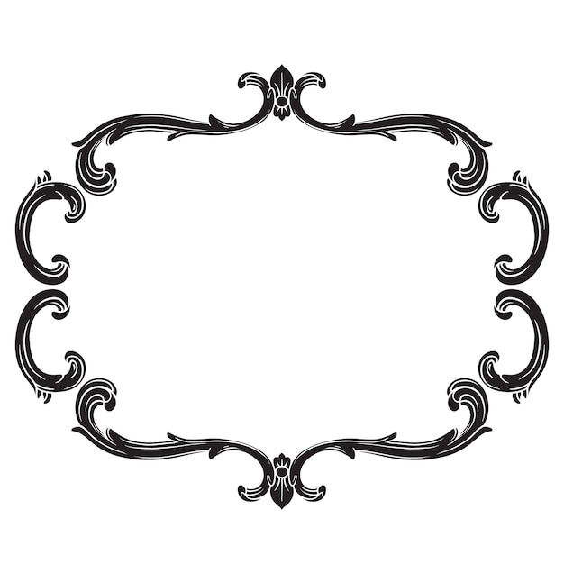 Premium Vector | Classical baroque ornament. decorative element filigree.