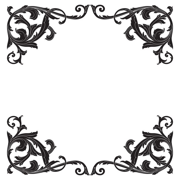 Premium Vector | Classical baroque vintage element. decorative design ...