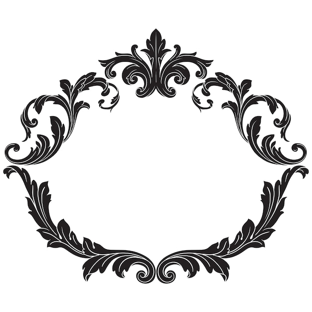 Premium Vector | Classical baroque of vintage element for design ...