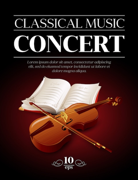 Premium Vector Classical Music Concert Template