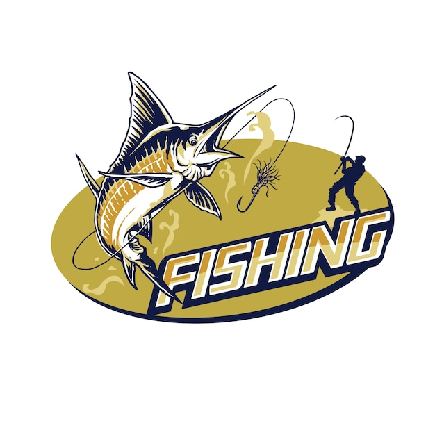 Download Classy fishing mascot logo illustration | Premium Vector