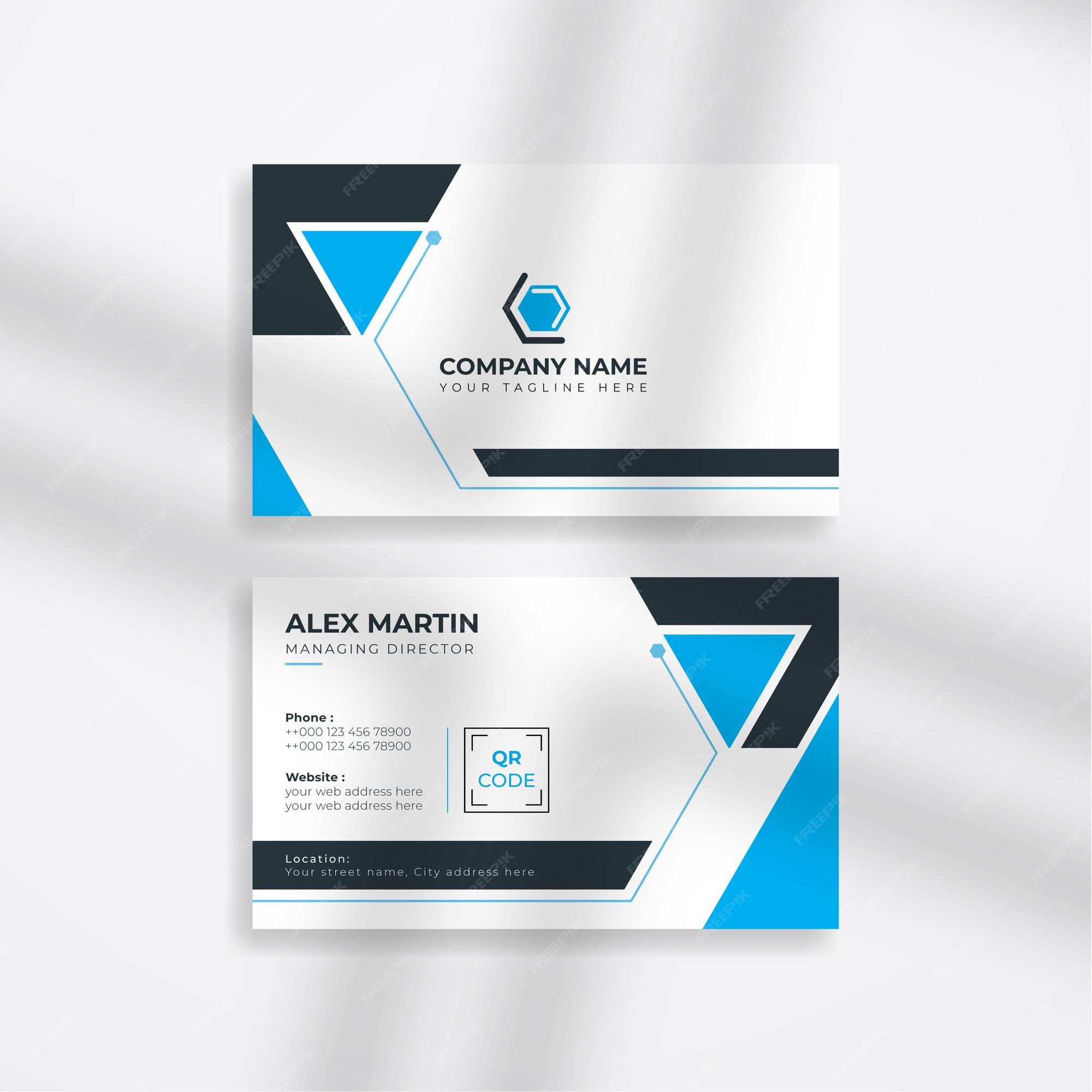 Premium Vector | Clean and creative business card modern style