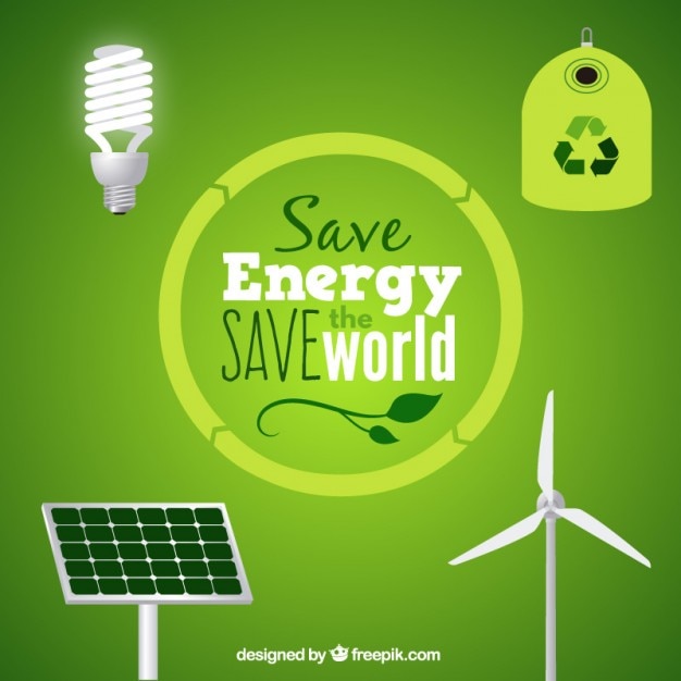 Clean energy resources Free Vector