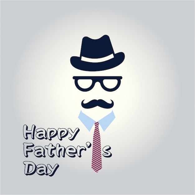Clean hipster father\'s day design