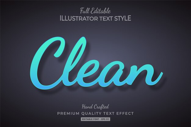 clean text styles photoshop