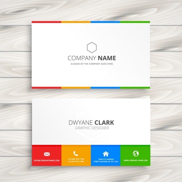 Clean white business card