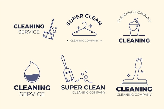 Download Free Cleaning Logo Collection Template Design Free Vector Use our free logo maker to create a logo and build your brand. Put your logo on business cards, promotional products, or your website for brand visibility.
