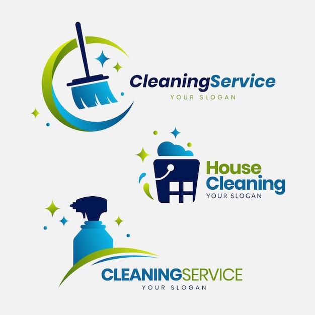 Cleaning logo collection | Free Vector
