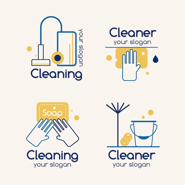 Download Free Cleaning Logo Collection Free Vector Use our free logo maker to create a logo and build your brand. Put your logo on business cards, promotional products, or your website for brand visibility.