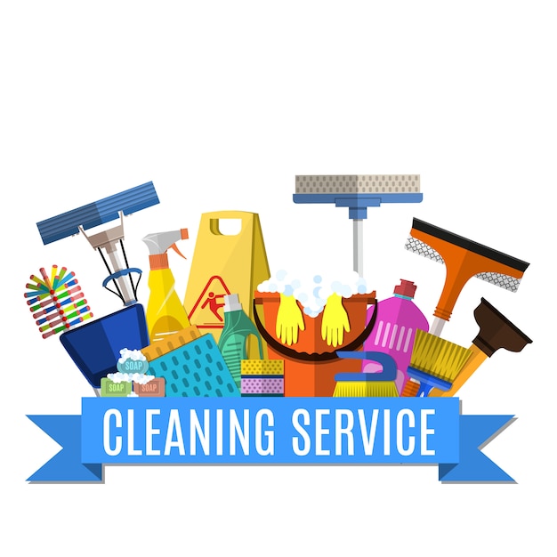 Download Free Cleaning Service Flat Illustration Premium Vector Use our free logo maker to create a logo and build your brand. Put your logo on business cards, promotional products, or your website for brand visibility.