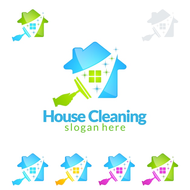 Premium Vector | Cleaning service logo design