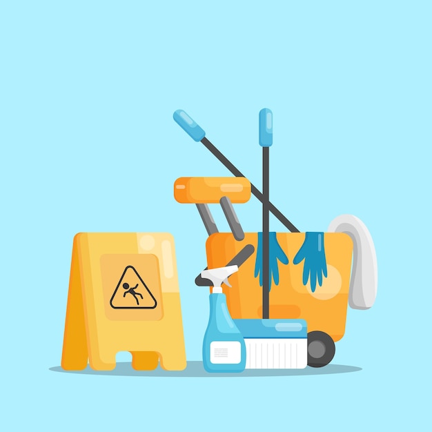 Premium Vector | Cleaning services vector illustration flat design