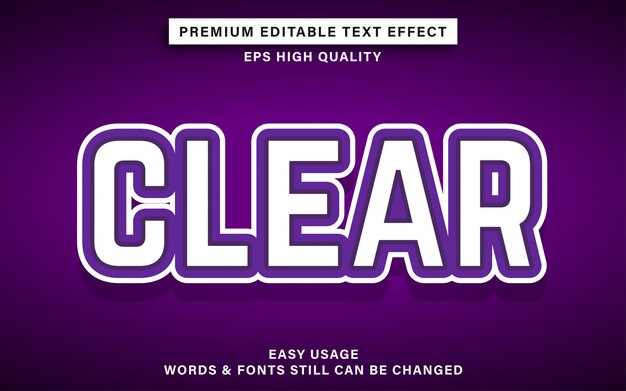 premium-vector-clear-text-effect