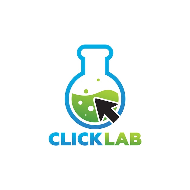Premium Vector | Click arrow and touch lab logo template design vector ...