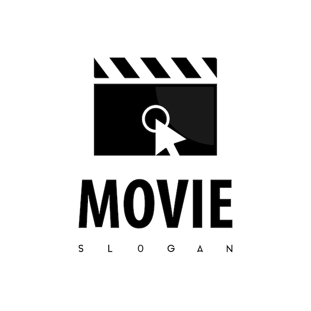 Premium Vector | Click movie logo vector