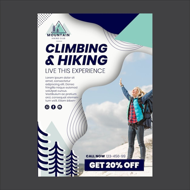 hiking trip flyer