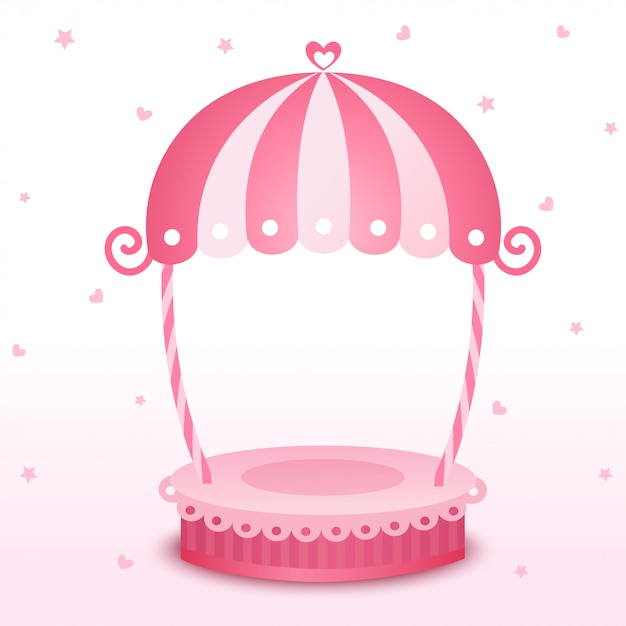 Premium Vector Clip Art Of Cute Pink Stand Frame On White