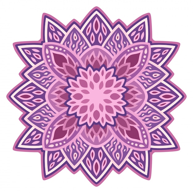 Premium Vector | Clip art with isolated purple floral pattern