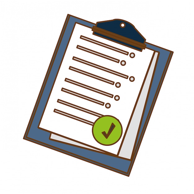 Clipboard with sheet on it icon image Premium Vector