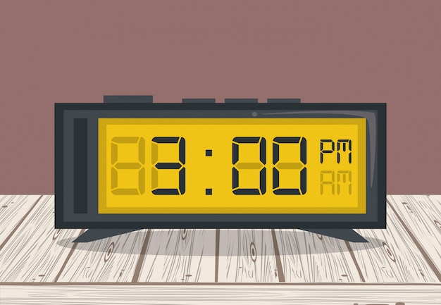 Premium Vector | Clkcl digital alarm on table