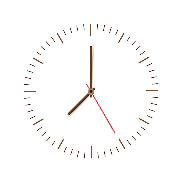 Premium Vector | Clock on white