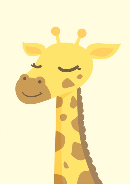 Premium Vector | Close-up giraffe