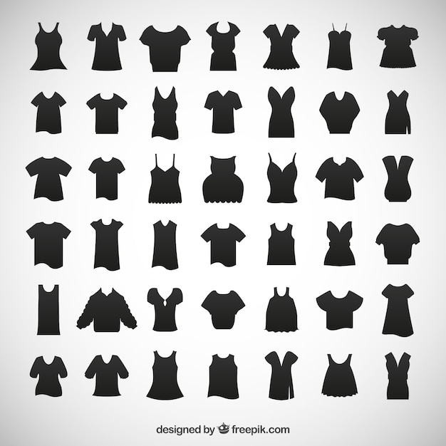 Download Clothes silhouettes | Free Vector