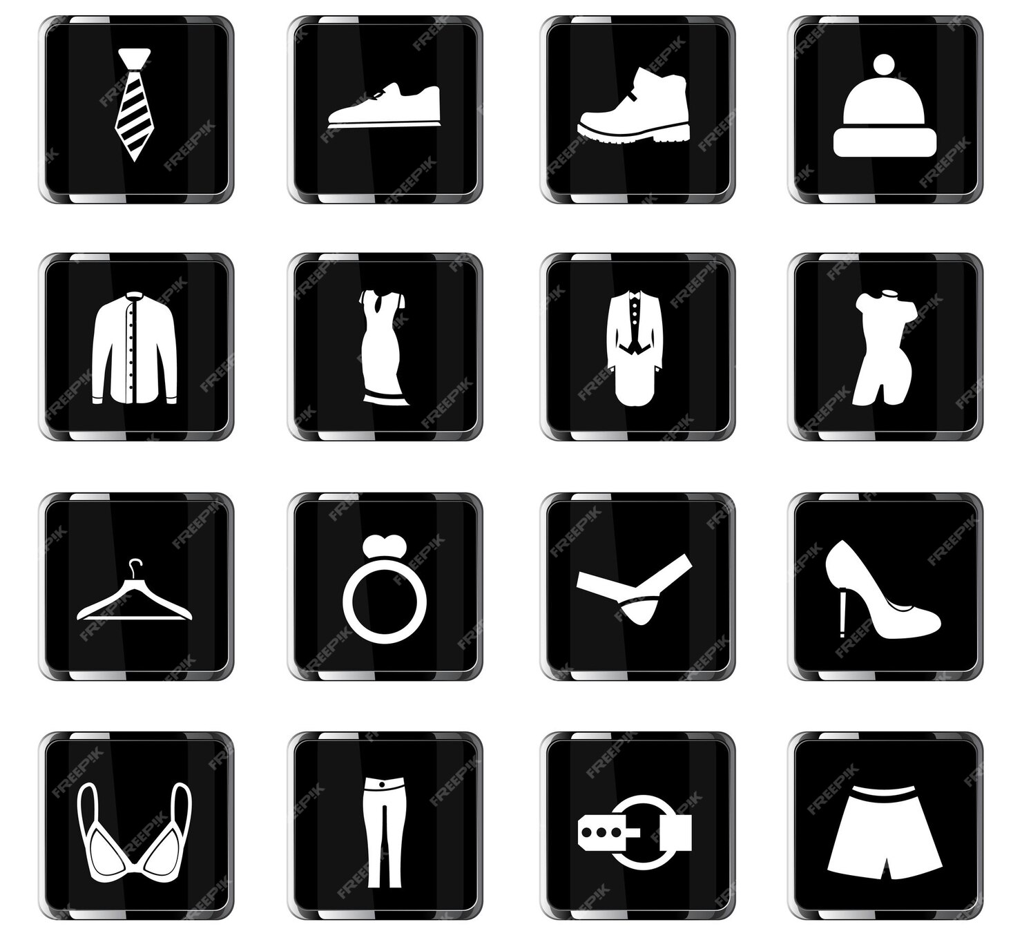 Premium Vector | Clothes vector icons for user interface design