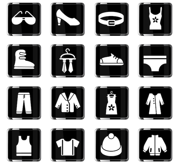 Premium Vector | Clothes web icons for user interface design