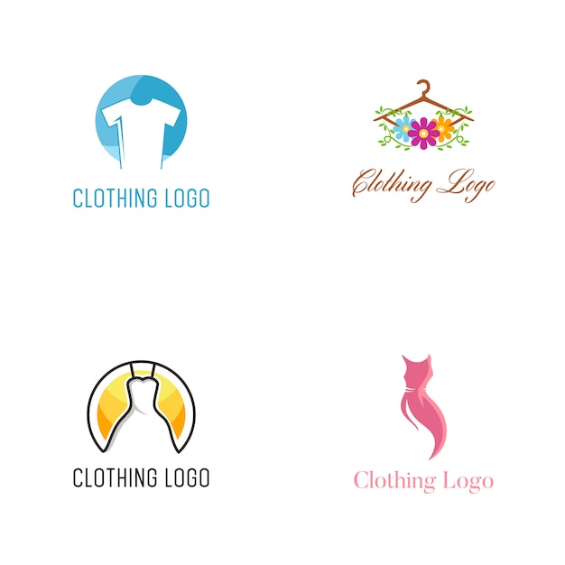 Download Clothing logo vector design template Vector | Premium Download