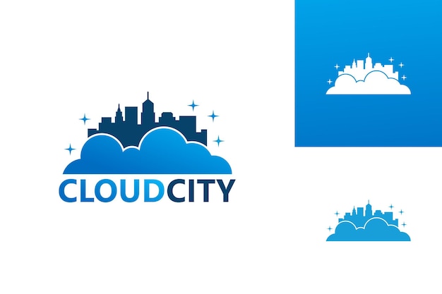 Premium Vector | Cloud city logo template design vector, emblem, design ...