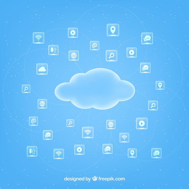 Free Vector | Cloud computing infographic concept