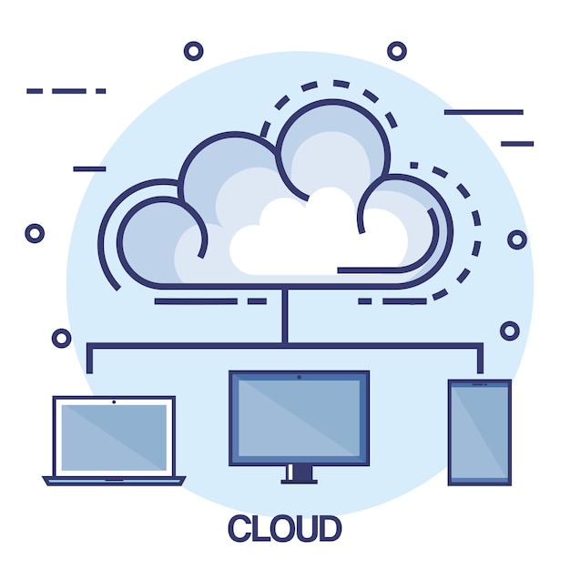 Premium Vector Cloud Computing Set Flat Icons 6138