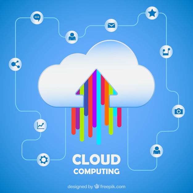 Free Vector Cloud Computing