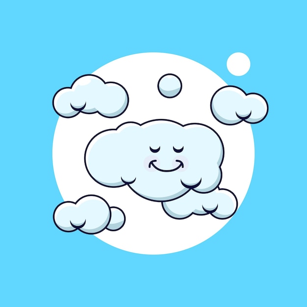 Premium Vector Cloud Cute Cartoon Illustration