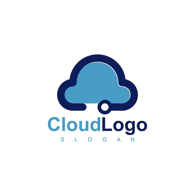 Premium Vector | Cloud logo template server icon