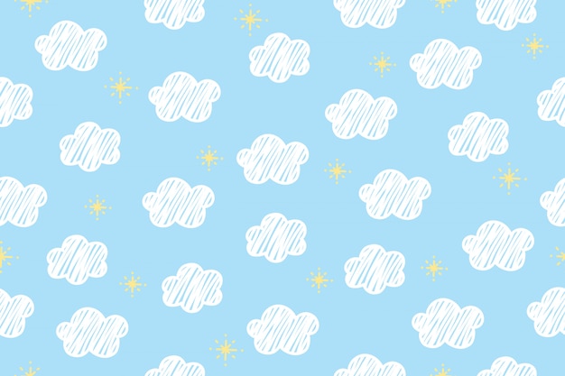 Premium Vector | Cloud pattern background.