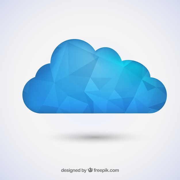Download Cloud silhouette blue polygon | Free Vector