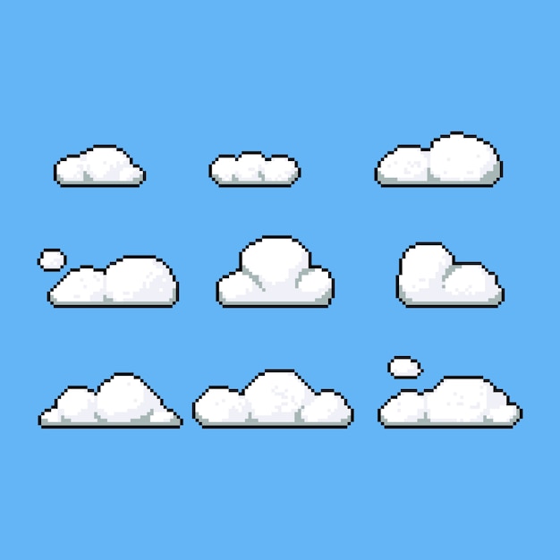 Premium Vector | Cloud vector set