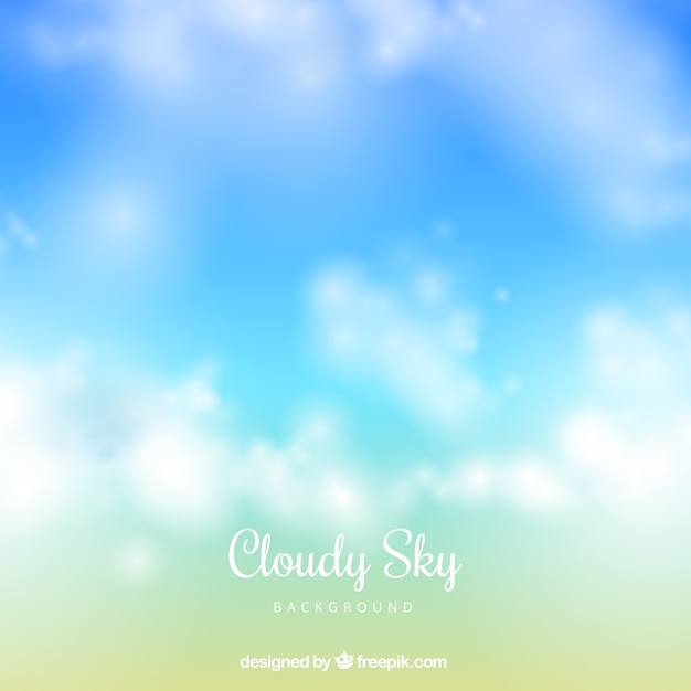 Cloudy sky background in realistic style